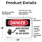Signmission High Voltage Inside Do Not Enter Danger Sign, Vinyl Decal, 24in W x 18in L, 2PK OS-2PACK-DS-D-1824-L-1332 - alternate 7
